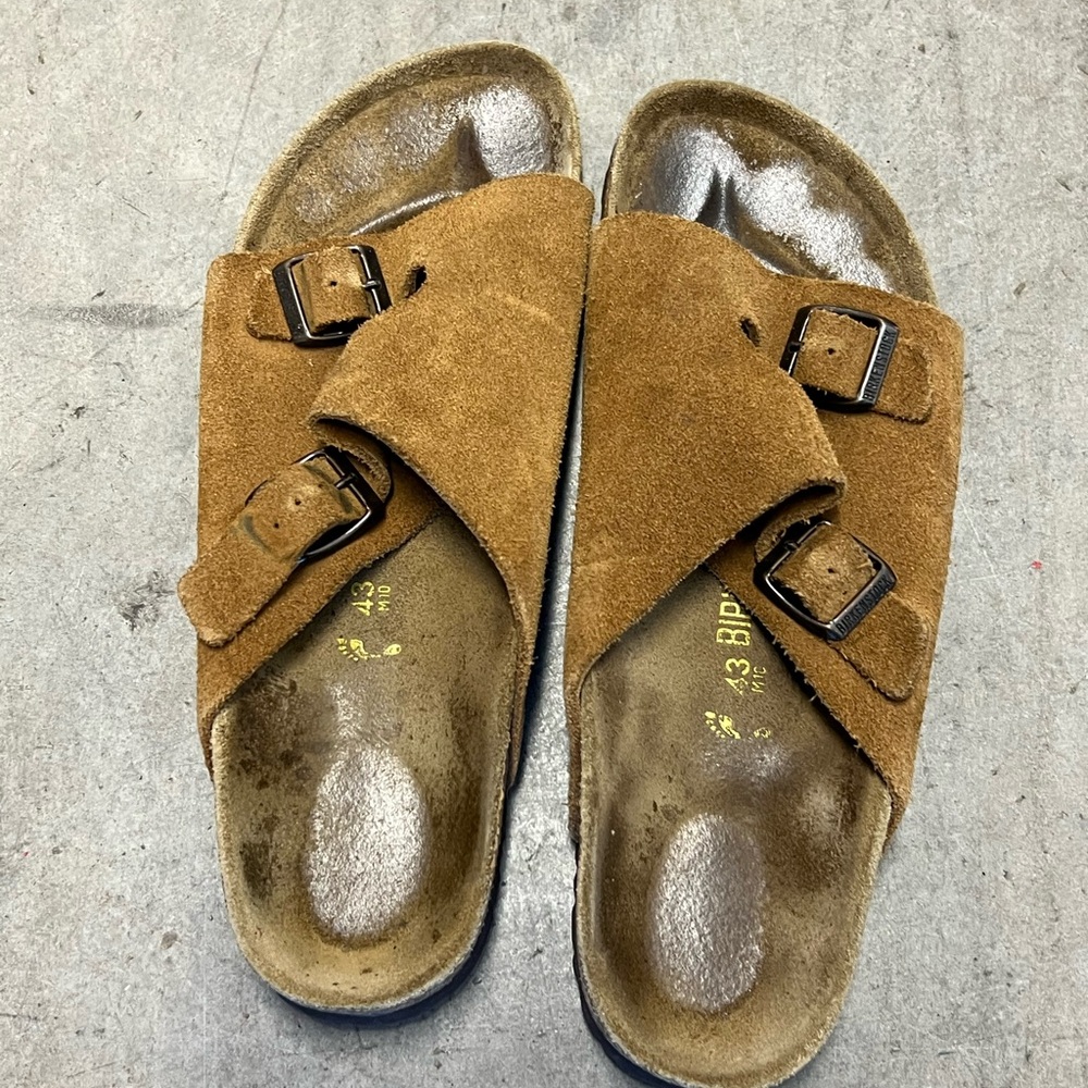 Brown Suede Buckle Sandals men’s size 43